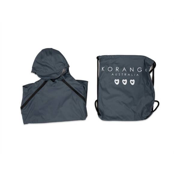 NEW KORANGO USA boy's summer rain poncho & rain bag set in charcoal - Picture 3 of 3